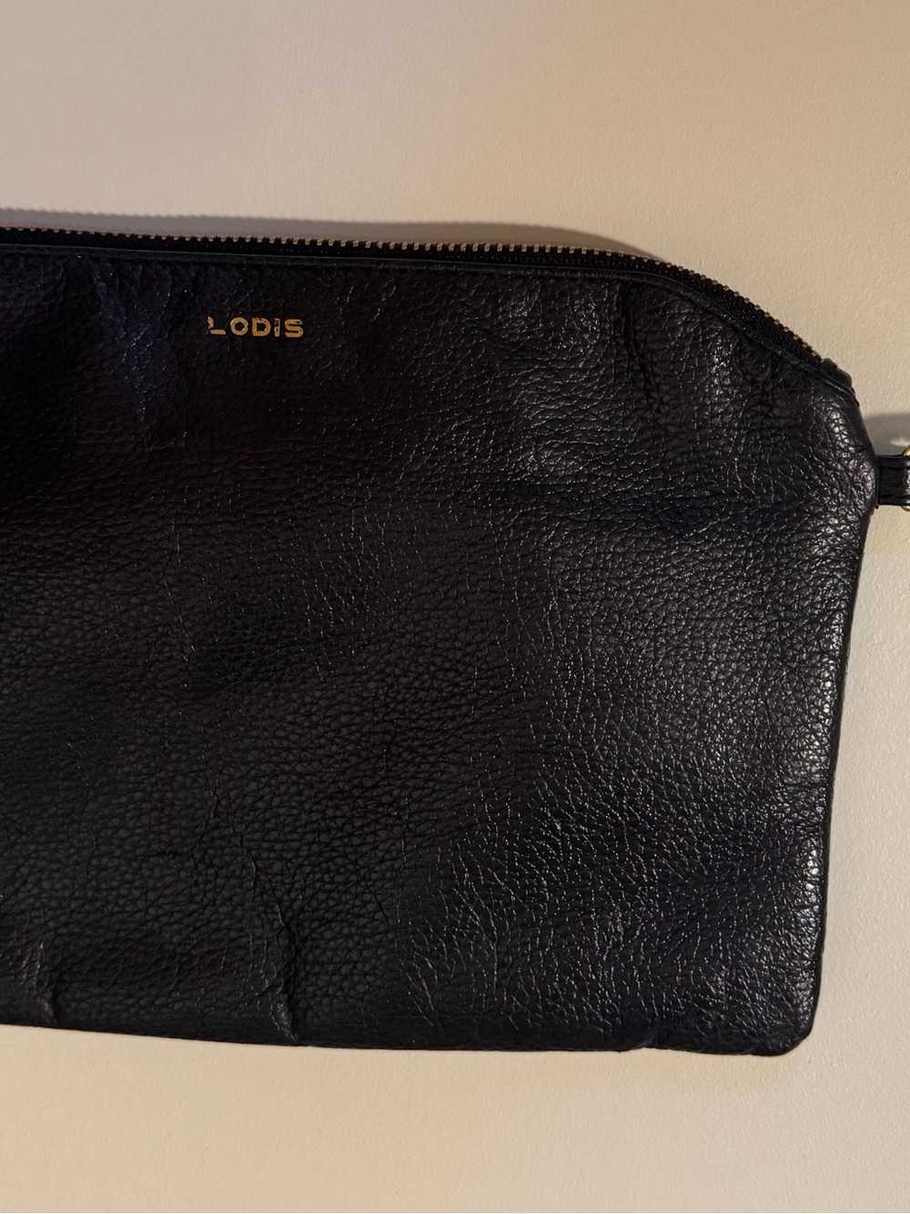 🔥 LODIS Black Genuine Leather Wristlet Clutch | Excellent Condition!
